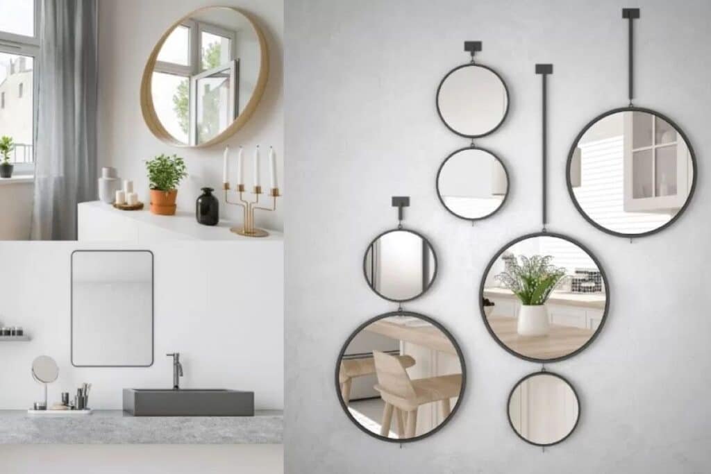 wall decor with mirror ideas