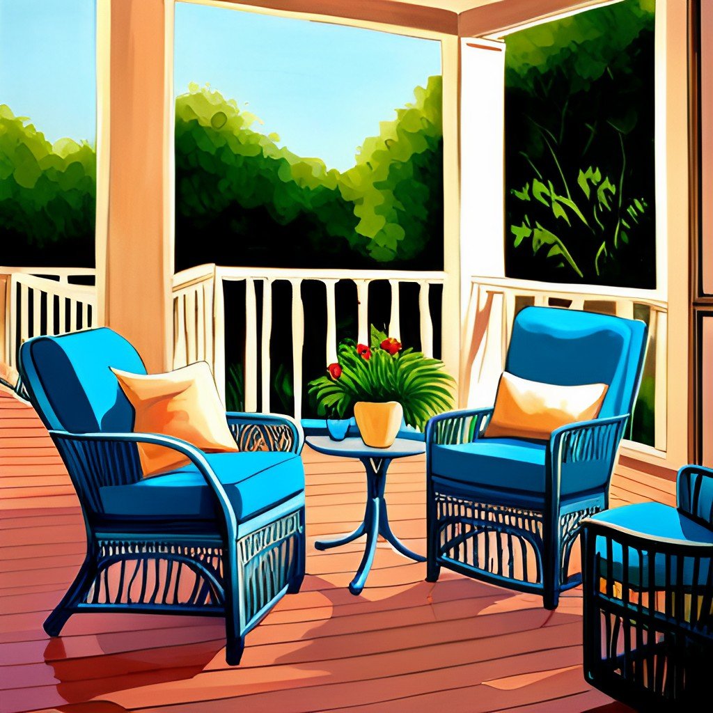 image an indoor porch resplendent in coastal blues and breezy whites could be the perfect contrast.