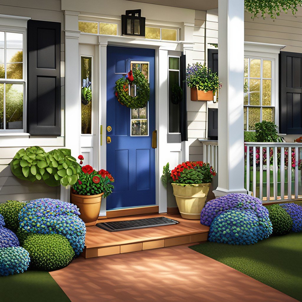 image of Pot plants and hanging baskets bring a breath of fresh air and natural beauty to the porch