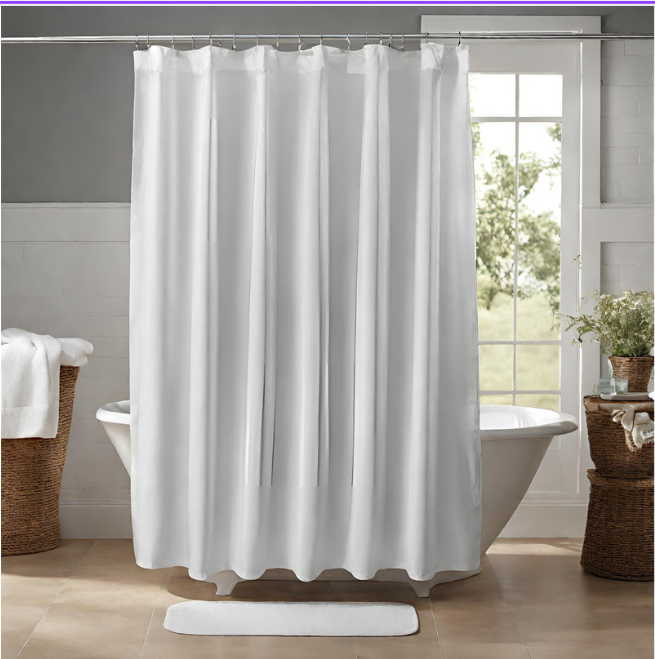 Image of cleaning shower curtain liner