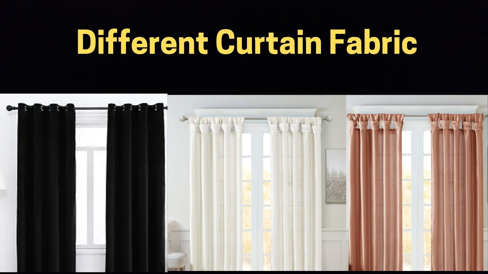 Image of different curtain fabric