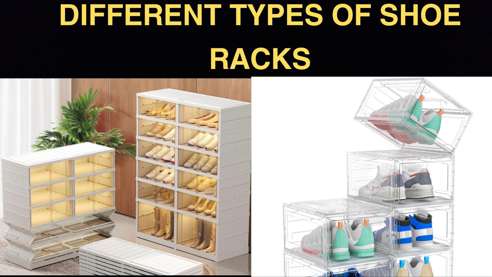 Image of different types of shoe racks