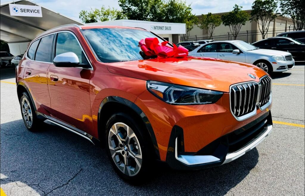 BMW X1 car with other car in the store